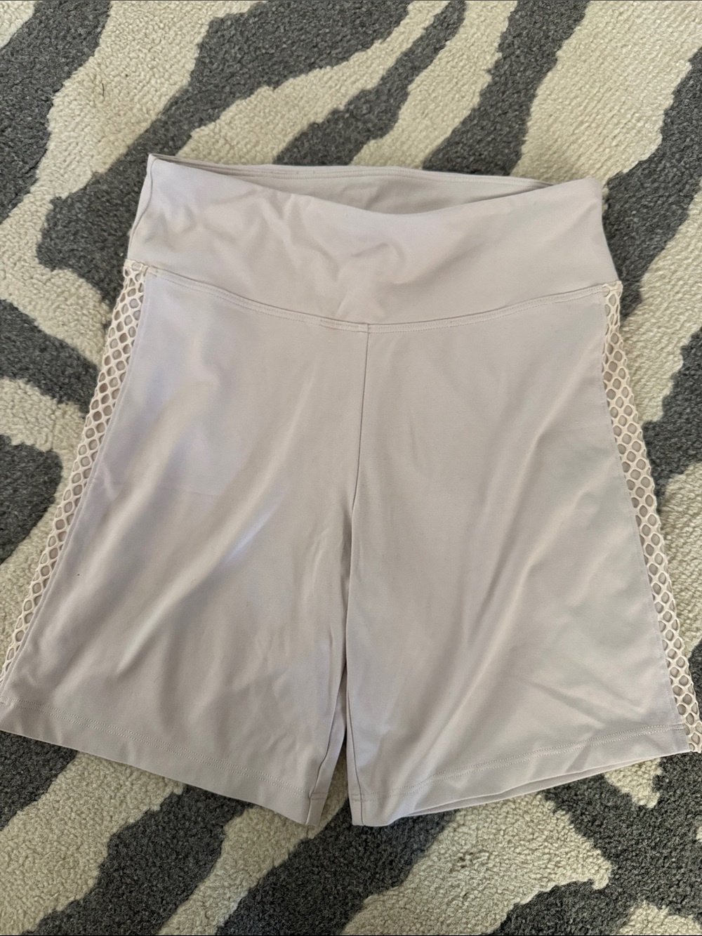 Victoria's Secret Light Lavender High-Waist Bike Shorts with Mesh Sides